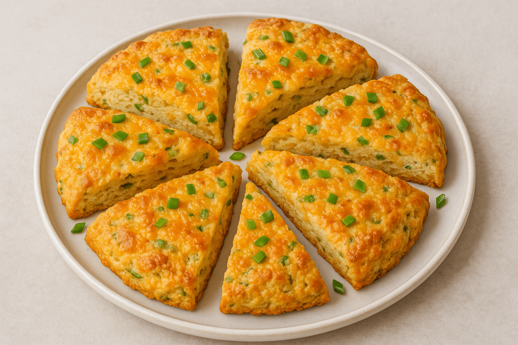 Cheddarlı & Taze Soğanlı İngiliz Çöreği “Scone” 🧀🥯 Kahvaltının yeni&nbsp;yıldızı!